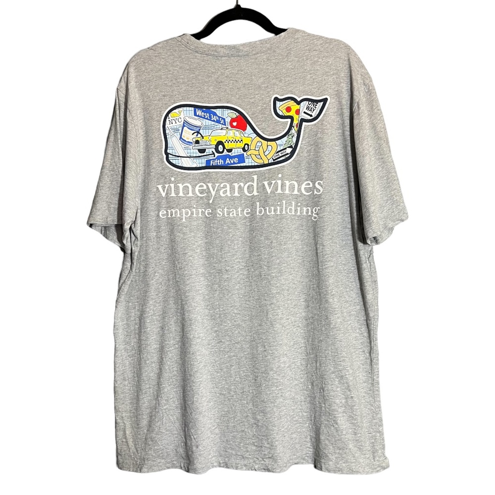 Vineyard Vines NYC Empire State Building Light Heather Gray Short Sleeve T-Shirt